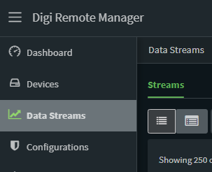 Digi Remote Manager - Datenströme