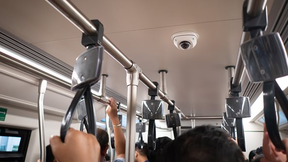 Transit system security camera
