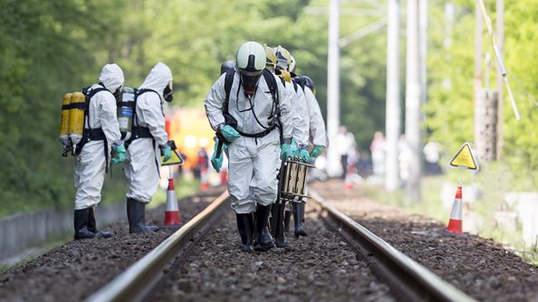 Notfallmaßnahmen auf der Bahnstrecke