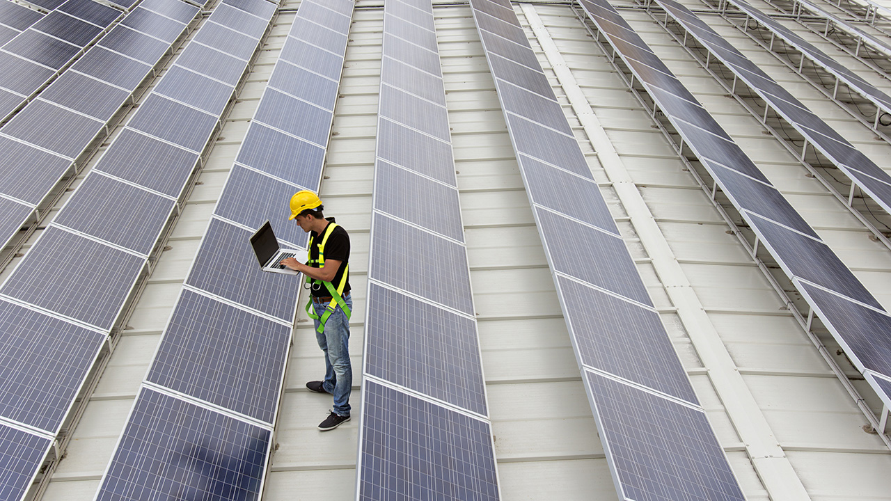 Internetzugang auf einem Solarpark