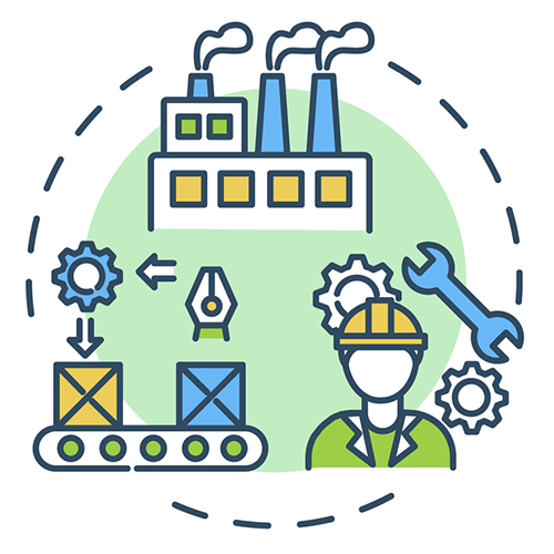 Konzept der industriellen Automatisierung