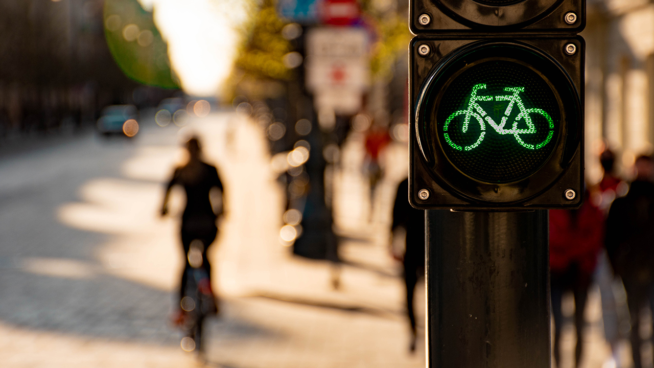 Radwege in der Stadt