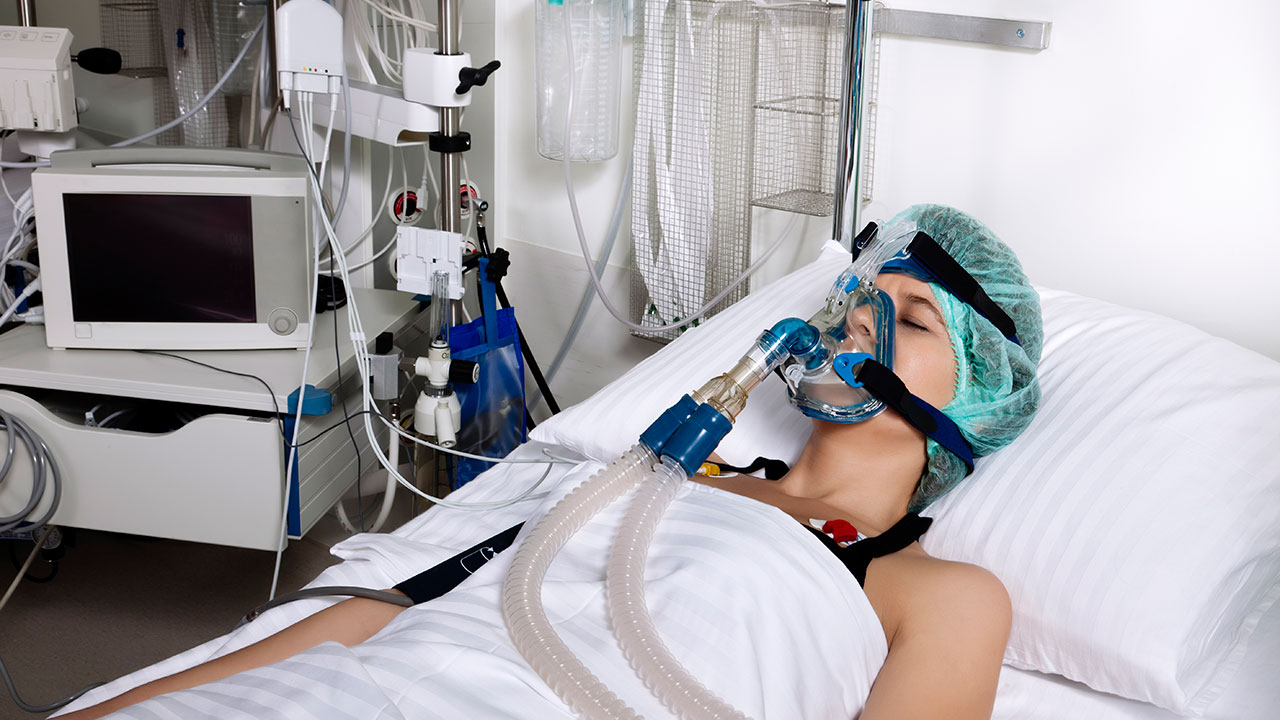 Patient auf der Intensivstation