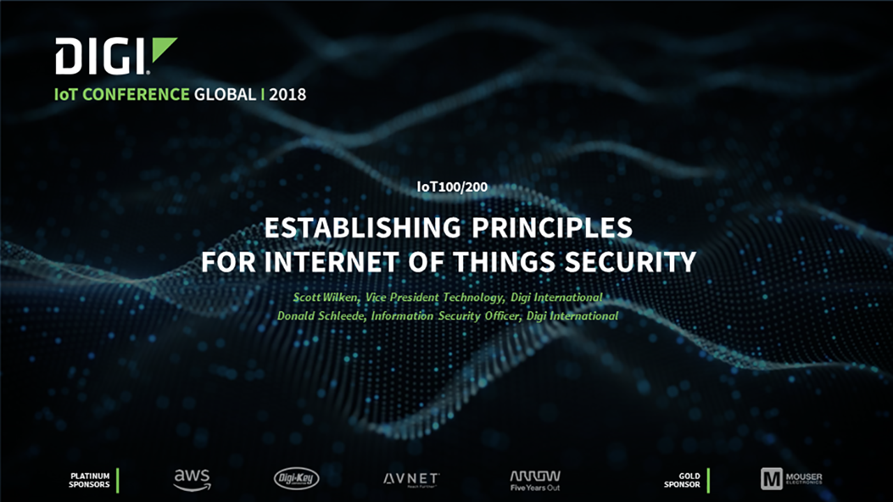 Festlegung von Grundsätzen für die Sicherheit des Internets der Dinge (IoT)