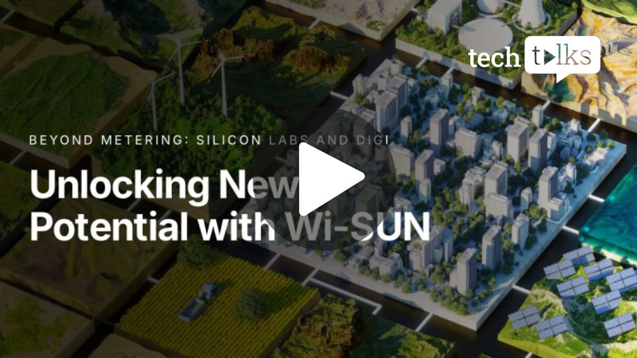 Video-Miniaturansicht mit Stadt- und Energiemodell, Text: Neues Potenzial mit Wi-SUN erschließen.