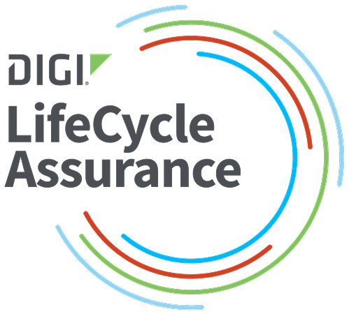 Grafik zum „Digi LifeCycle Assurance“-Konzept mit mehrfarbigen Ringen.