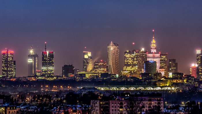Skyline der Stadt Warschau