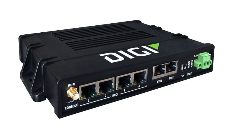 Digi Connect EZ 4i - serieller Server, 4 Anschlüsse, industrietauglich, mit Wi-Fi und Zubehör
